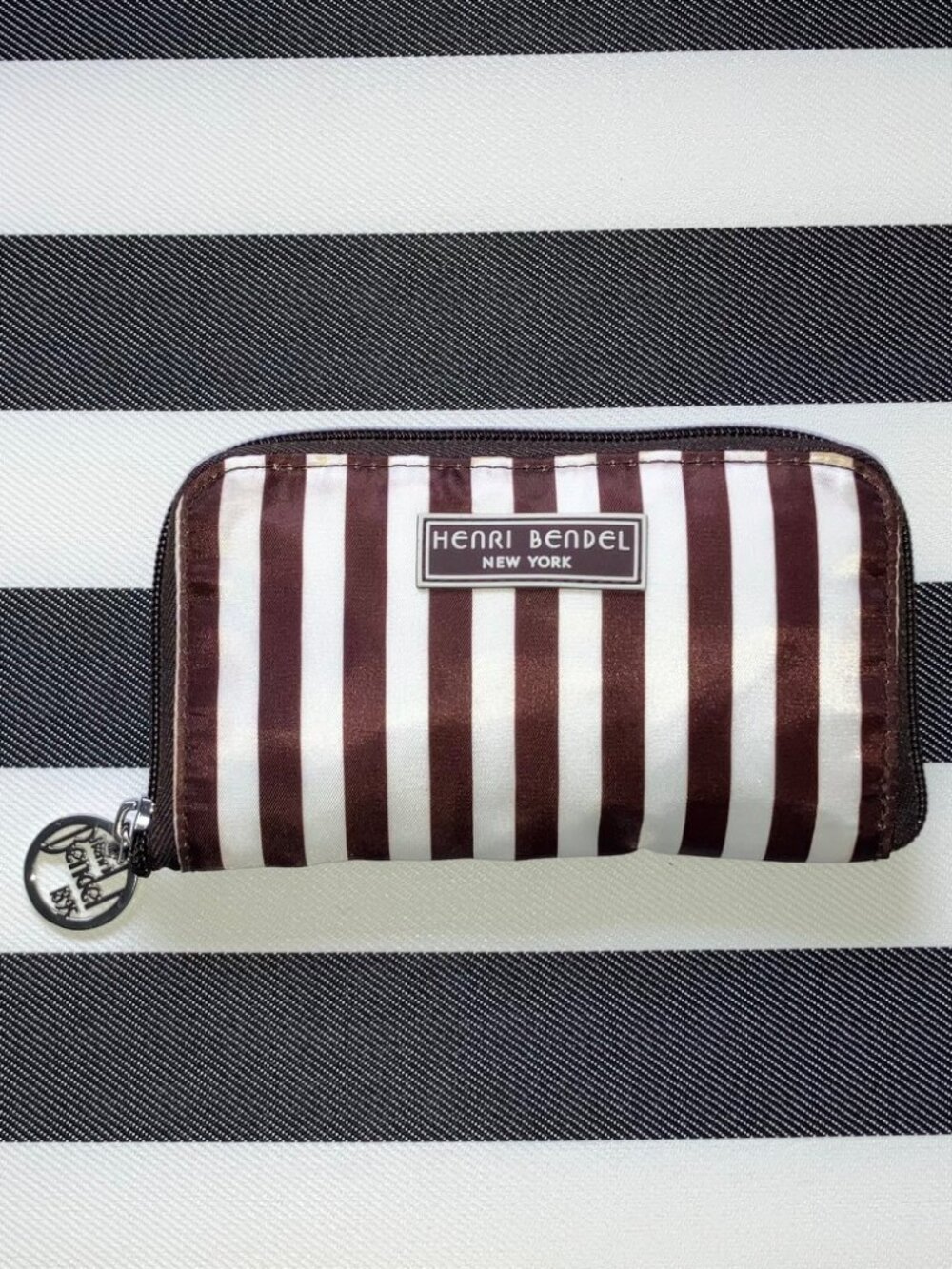 Henri Bendel Signature Stripe Packable Shoulder / Market Bag